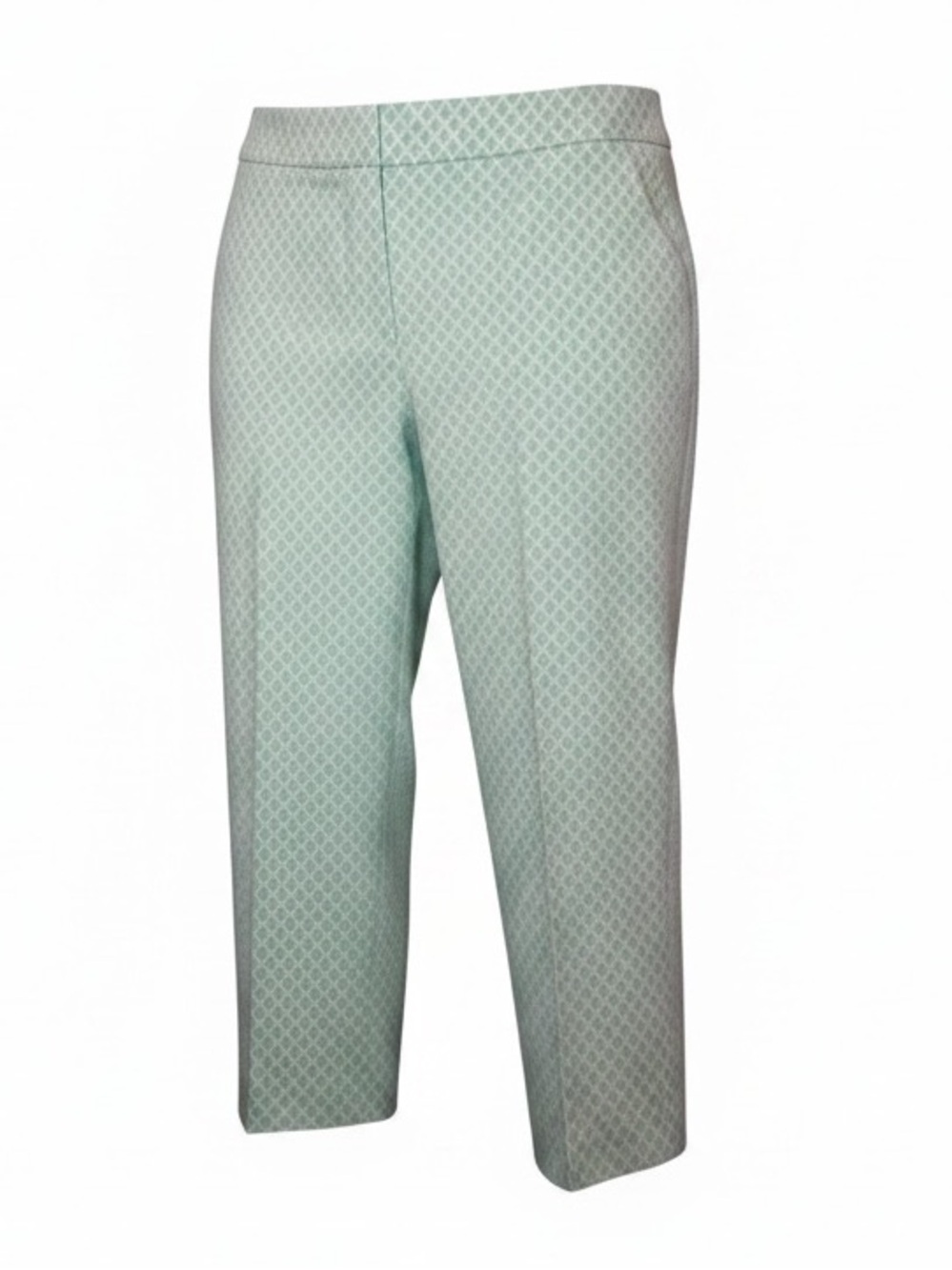 DONCASTER Side Zippered Closure Keyhole Design Capris Mint Green Size 16